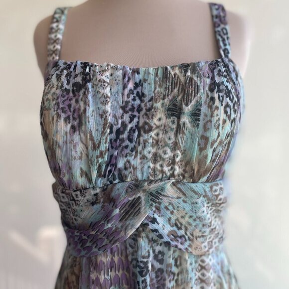 Dressbarn multicolored Midi Assymetrical Sleeveless Dress, Size 14 - Picture 2 of 11